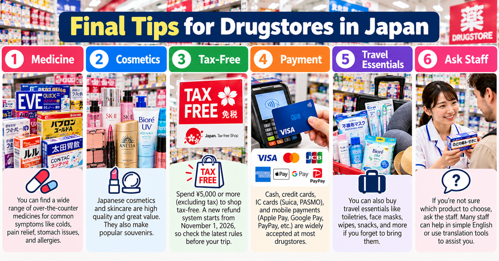 Final Tips for Drugstores in Japan