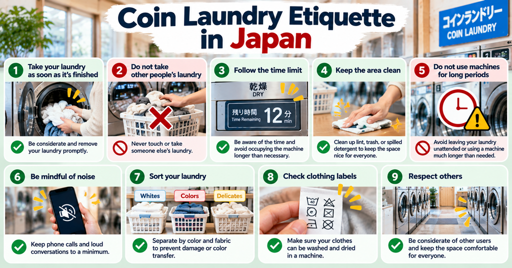 Coin Laundry Etiquette in Japan